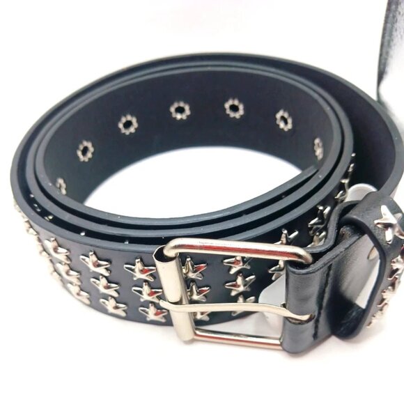 Gothic Stars Vegan Leather Belt Unisex Black- New - Picture 8 of 10